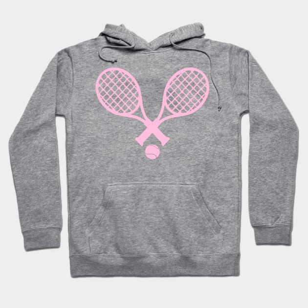 Tennis Rackets Pink Hoodie by inkstyl